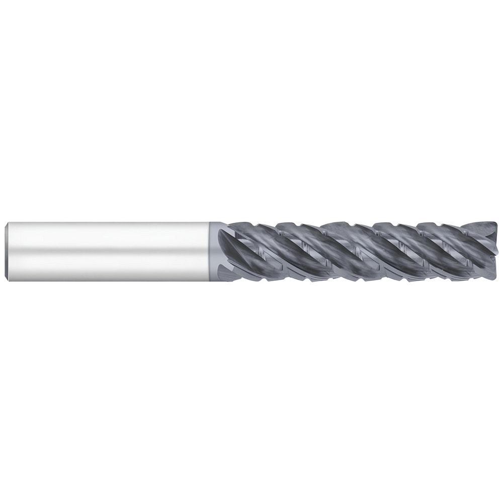 Corner Radius End Mill: 1" Dia, 2-1/4" LOC, 0.0600" Radius, 5 Flute, Solid Carbide