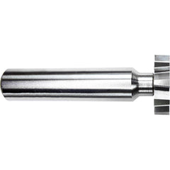 Woodruff Keyseat Cutter: 1-1/2" Cut Dia, 5/16" Cut Width, 1/2" Shank Dia, Staggered Tooth