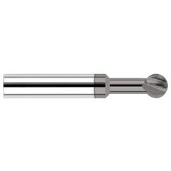 Undercutting End Mills; Mill Diameter (Decimal Inch): 0.1250; Mill Diameter (Inch): 1/8; Length Of Cut (Decimal Inch - 4 Decimals): 0.1070; Overall Length (Inch): 1-1/2; Radius: 0.0625; Number Of Flutes: 4; Neck Length (Decimal Inch): 0.2500; Neck Diamete