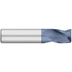 Corner Radius End Mill: 1/4" Dia, 1/2" LOC, 0.0150" Radius, 3 Flute, Solid Carbide