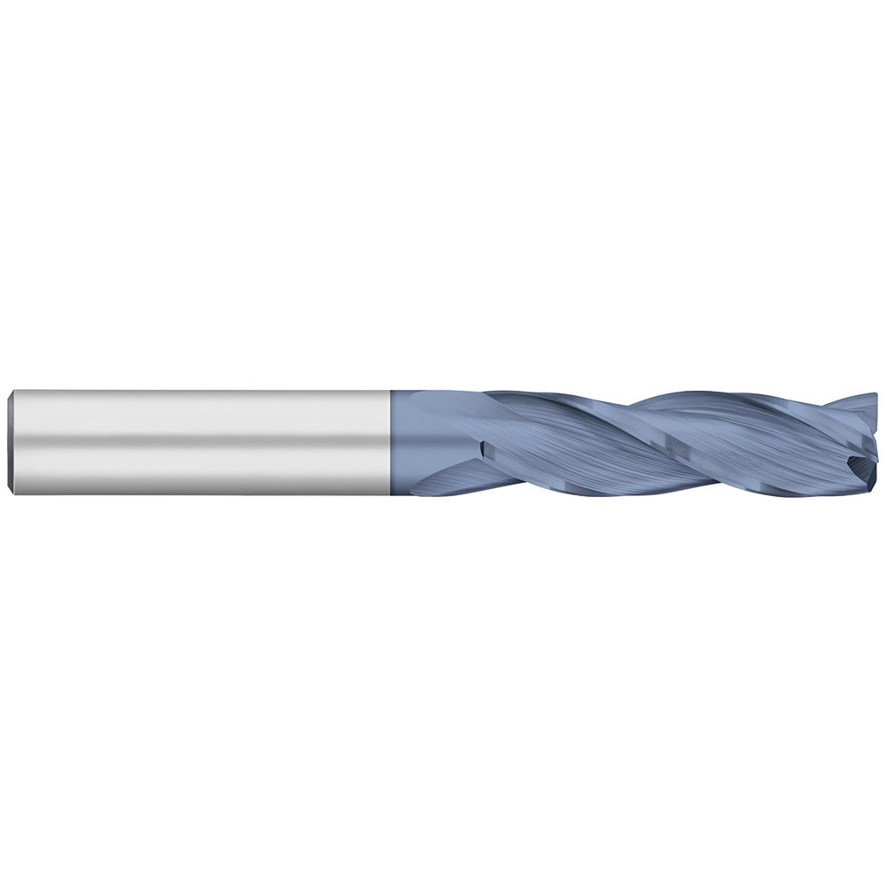 Corner Radius End Mill: 1/8" Dia, 3/4" LOC, 0.0150" Radius, 3 Flute, Solid Carbide