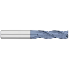 Corner Radius End Mill: 1/8" Dia, 3/4" LOC, 0.0050" Radius, 3 Flute, Solid Carbide