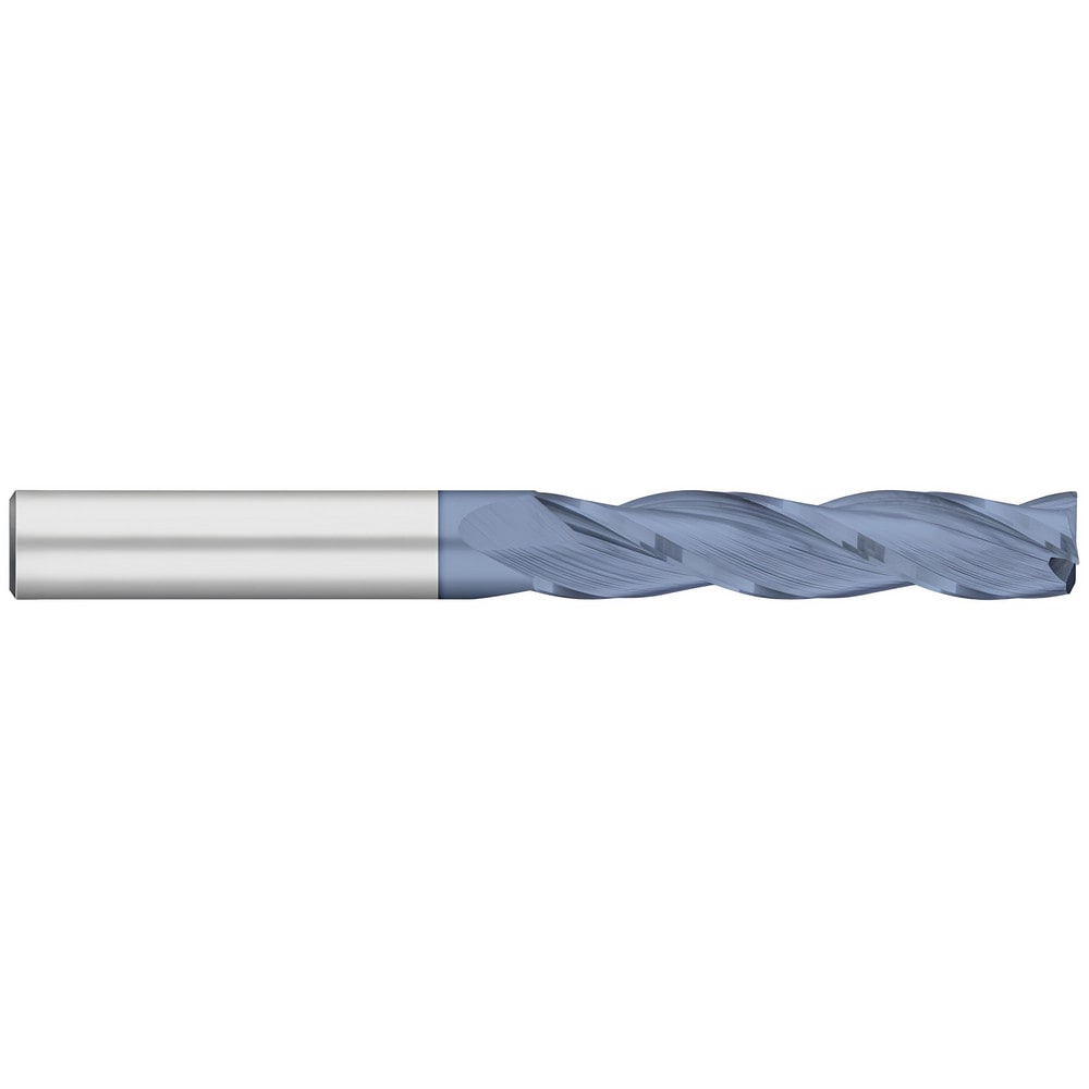 Corner Radius End Mill: 3/16" Dia, 1-1/8" LOC, 0.0150" Radius, 3 Flute, Solid Carbide