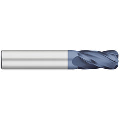 Corner Radius End Mill: 5/8" Dia, 3/4" LOC, 0.50 mm Radius, 4 Flute, Solid Carbide