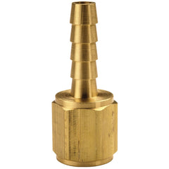 Barbed Hose Fittings; Fitting Type: Hose Barb Insert; Material: Brass; Thread Standard: NPTF; Thread Size: 1/4; End Connection: Hose Barb x Female NPT; Hose Inside Diameter (Inch): 1/4; Hose Outside Diameter: 1/4