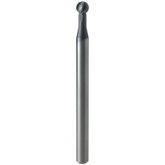 Ball End Mill: 5.00 mm Dia, 4.41 mm LOC, 4 Flute, Solid Carbide