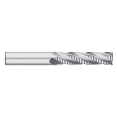 Roughing End Mill: 5/16" Dia, 4 Flute, Single End, Solid Carbide