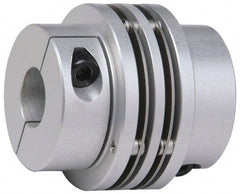 Flexible Coupling: Aluminum hubs with Stainless Steel Discs, 3/16" Pipe, 1.57" OAL