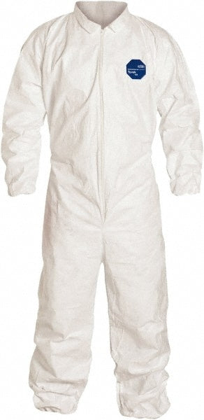 Disposable Coveralls: Particle Protection Protection, Size 6X-Large, 1.20 oz, Tyvek 400, Zipper Closure