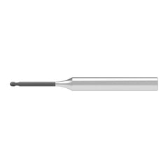 Ball End Mill: 1.20 mm Dia, 1.60 mm LOC, 2 Flute, Solid Carbide