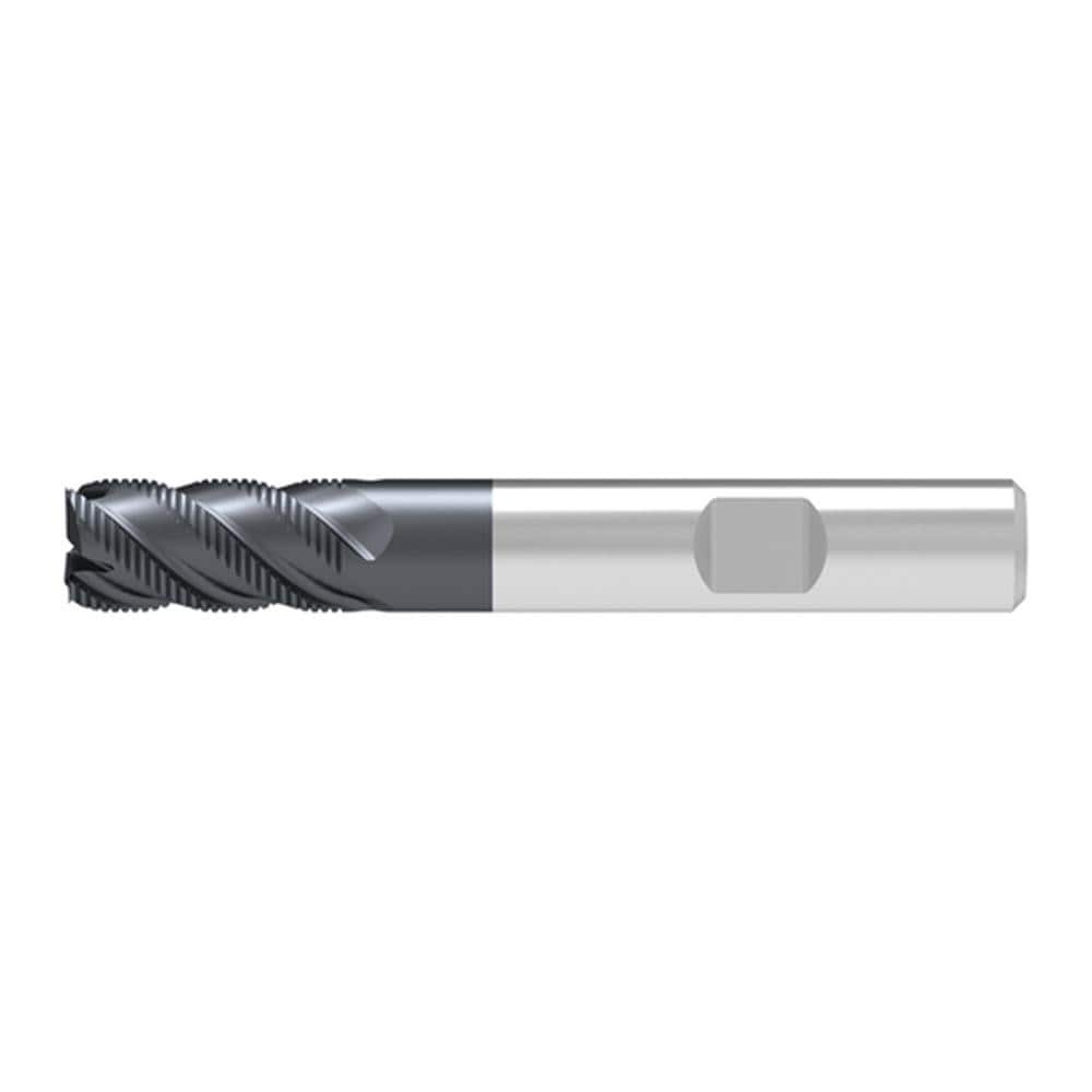 Corner Chamfer End Mill: 25.00 mm Dia, 45.00 mm LOC, 6 Flute, 0.50 mm Chamfer Width, Solid Carbide