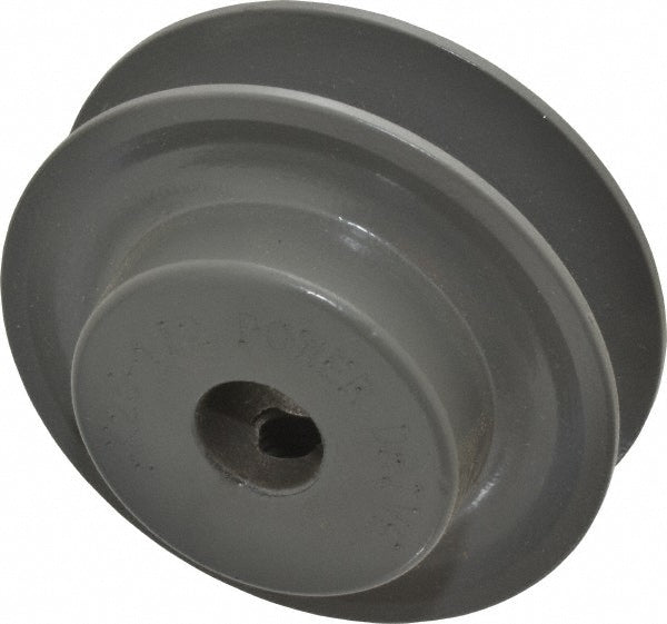 1/2" Bore Diam, 2-1/2" OD, Finished Bore Single Groove Sheave