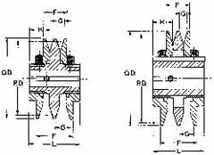 Variable Pitched Sheaves; SheaveType: 5; Belt Section: 3L, 4L, A, 5L, B; Minimum Open Turns For 3l Belts: 0.0 in; 0.0 mm; Minimum Open Turns For 4l Or A Belts: 0.0 in; 0.0 mm; Minimum Pitch Diameter of Belt Type 3L: 3.9 mm; 3.9 in; Maximum Pitch Diameter