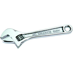 Adjustable Wrench: 4" OAL, 11/16" Jaw Capacity