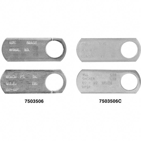 Lifting Aid Accessories; Type: ID Tag; For Use With: Sling Chain