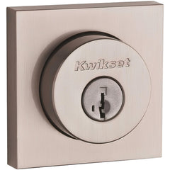 Deadbolts; Deadbolt Type: Single Cylinder; Lock Type: Single Cylinder; Key Type: Keyed Different; Mount Type: Through Hole; Material: Zinc; Minimum Door Thickness: 1.375 in; Maximum Door Thickness: 1.75; Finish: Satin Nickel