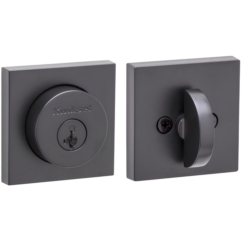 Deadbolts; Deadbolt Type: Deadbolt; Lock Type: Single Cylinder; Key Type: Keyed Different; Mount Type: Through Hole; Material: Zinc; Minimum Door Thickness: 1.375 in; Maximum Door Thickness: 1.75; Finish: Iron Black