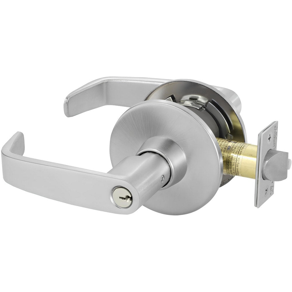 Lever Locksets; Lockset Type: Grade 1 Passage Cylindrical Lock ; Key Type: Keyless; Back Set: 2-3/4; Cylinder Type: Keyless; Material: Brass; Door Thickness: 1-3/4 to 2; Finish: Satin Chrome