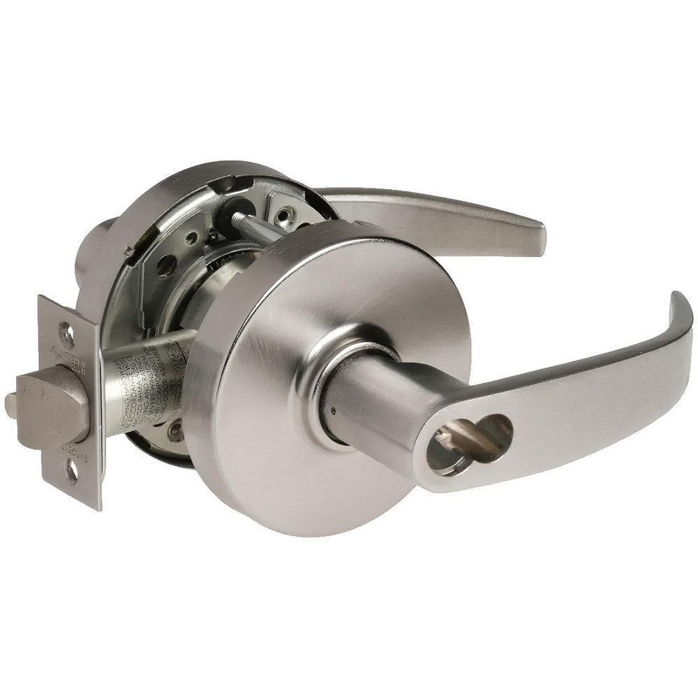 Lever Locksets; Lockset Type: Grade 1 Entrance/Office Cylindrical Lock; Key Type: Keyed Different; Back Set: 2-3/4; Cylinder Type: LFIC Prep; Material: Stainless Steel; Door Thickness: 1-3/4 to 2; Finish: Satin Chrome