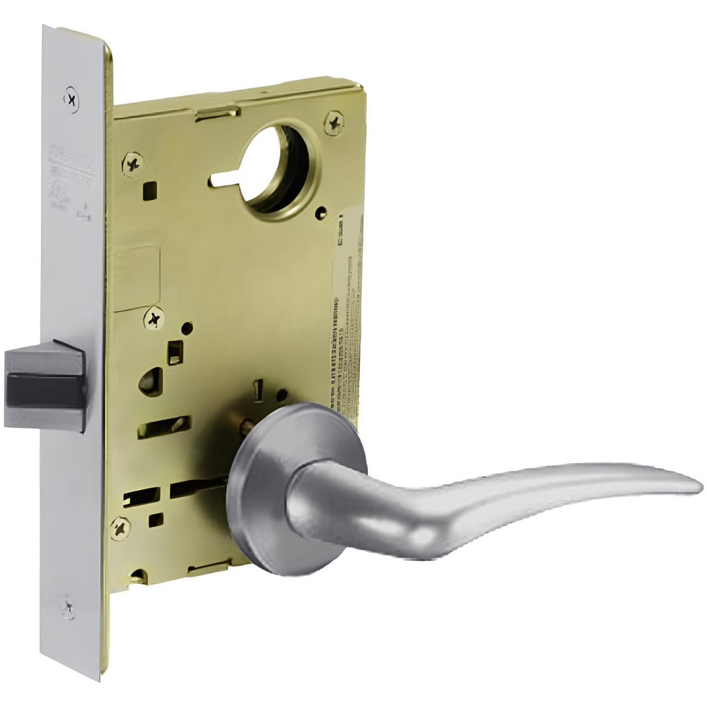 Lever Locksets; Lockset Type: Grade 1 Passage Mortise Lock; Key Type: Keyless; Back Set: 2-3/4; Cylinder Type: Keyless; Material: Cold Rolled Steel; Door Thickness: 1-3/4; Finish: Satin Chrome