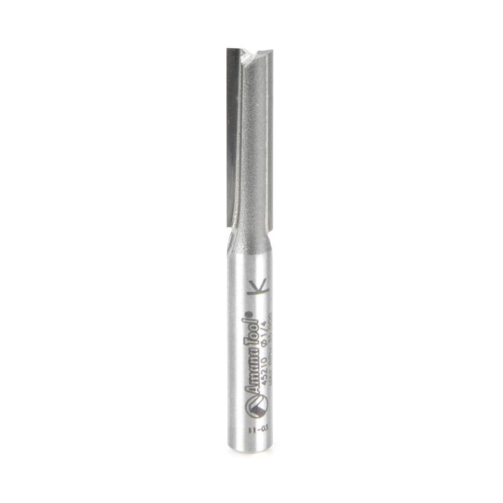 1/4" Diam, 1" LOC, 2 Flute Straight Router Bit