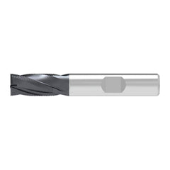 Corner Chamfer End Mill: 16.00 mm Dia, 19.00 mm LOC, 4 Flute, 0.60 mm Chamfer Width, Solid Carbide