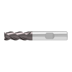 Corner Chamfer End Mill: 8.00 mm Dia, 21.00 mm LOC, 3 Flute, 0.15 mm Chamfer Width, Solid Carbide