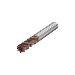 Corner Radius End Mill: 25.00 mm Dia, 50.00 mm LOC, 1.00 mm Radius, 6 Flute, Solid Carbide