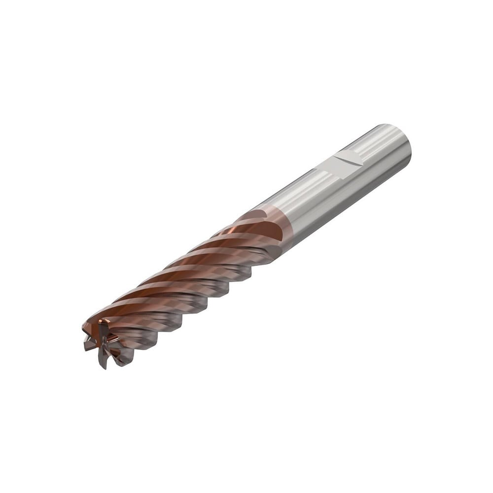 Corner Radius End Mill: 8.00 mm Dia, 32.00 mm LOC, 1.00 mm Radius, 6 Flute, Solid Carbide