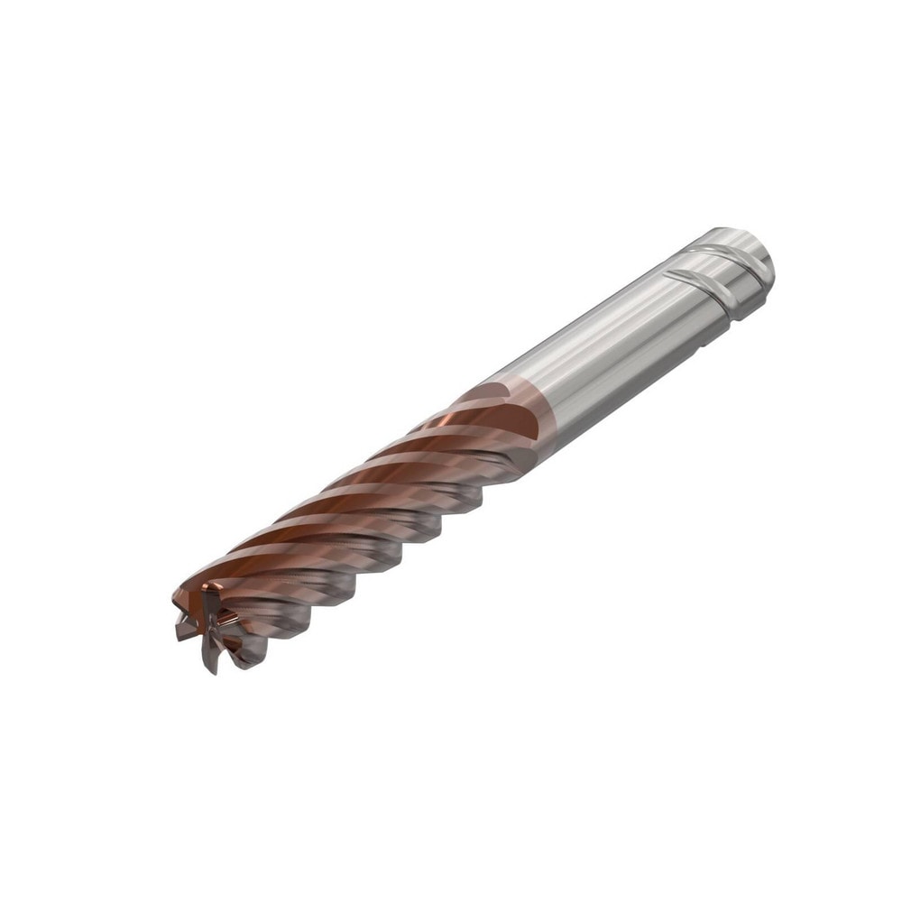 Corner Radius End Mill: 8.00 mm Dia, 32.00 mm LOC, 1.00 mm Radius, 6 Flute, Solid Carbide