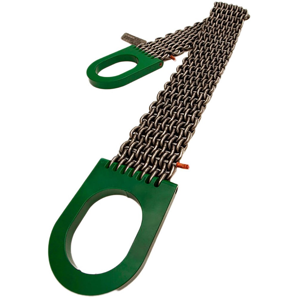 Wire Mesh Sling: Wire Mesh Basket, 4" Wide, 6' Sling Length, 10000 lb Vertical, 20000 lb Basket, Steel