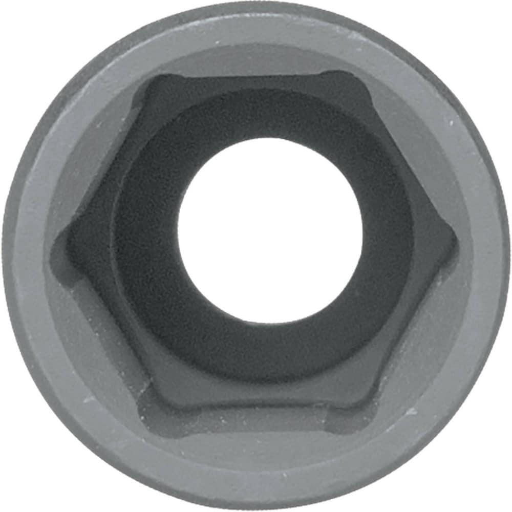 Impact Socket: 1/2" Drive, 7/16" Socket, Hex Drive