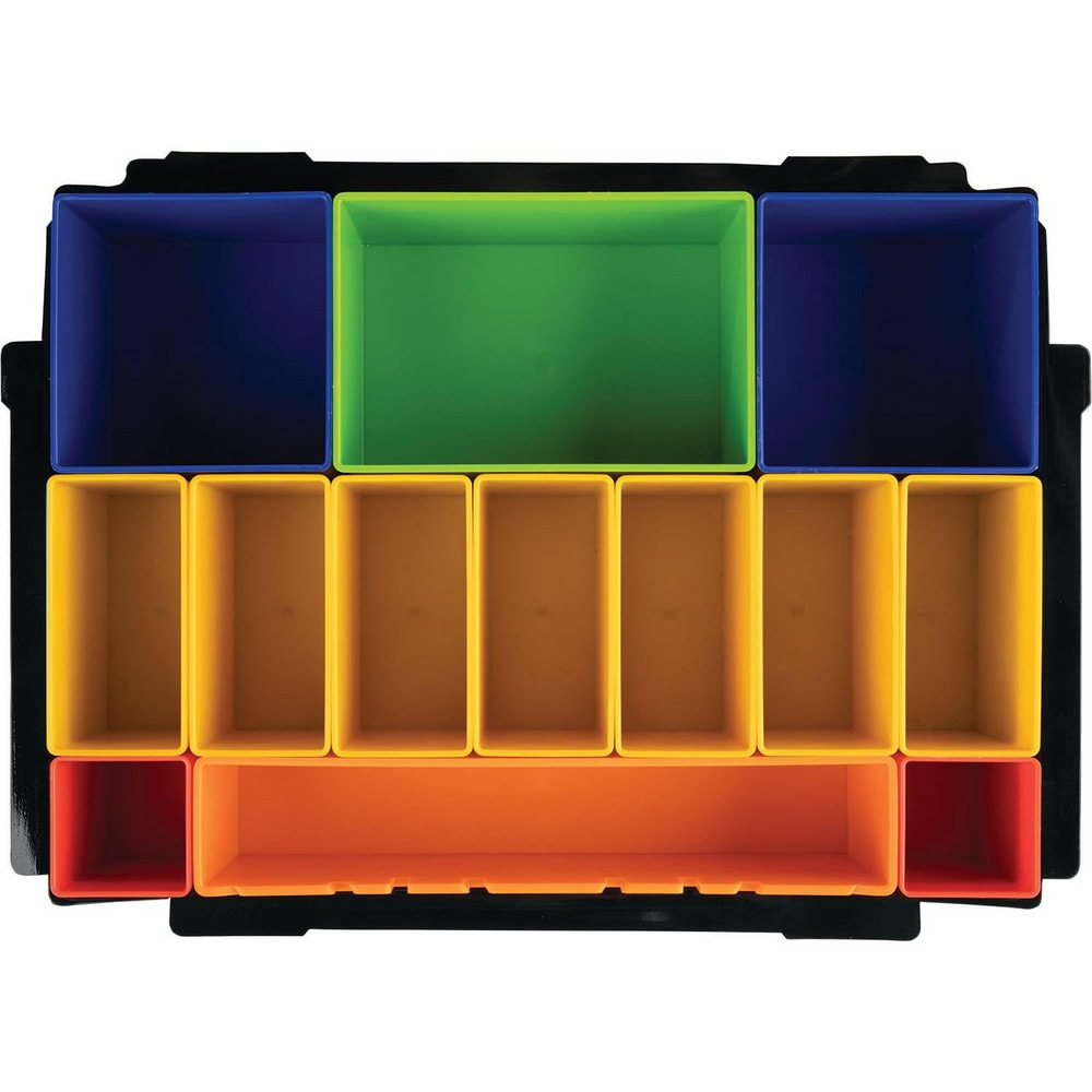 Tool Box Case & Cabinet Accessories; Accessory Type: Insert Tray with Colored Compartments and Foam Lid; Material: Plastic; Overall Thickness: 15.59 in; Overall Width: 12; Overall Height: 3.15 in