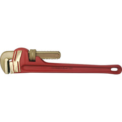 Pipe Wrenches; Wrench Type: NonSparking, Pipe Wrench, Heavy-Duty Pipe; Maximum Pipe Capacity (Inch): 1-1/2; Overall Length (Inch): 10; Material: Aluminum Bronze; Jaw Texture: Serrated