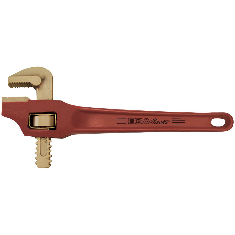 Pipe Wrenches; Wrench Type: Corner Pipe Wrench 90 Deg, NonSparking, Offset; Maximum Pipe Capacity (Inch): 2; Overall Length (Inch): 10; Material: Beryllium Copper; Jaw Texture: Serrated