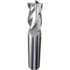 Square End Mill: 0.4370" Dia, 0.7500" LOC, 4 Flute, Solid Carbide