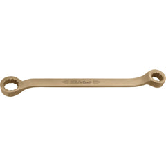 Offset Box End Wrench: 11/16 x 25/32", 12 Point, Double End