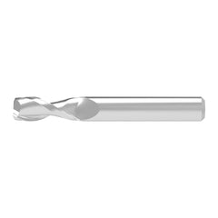 Corner Chamfer End Mill: 2.50 mm Dia, 6.00 mm LOC, 2 Flute, 0.07 mm Chamfer Width, Solid Carbide