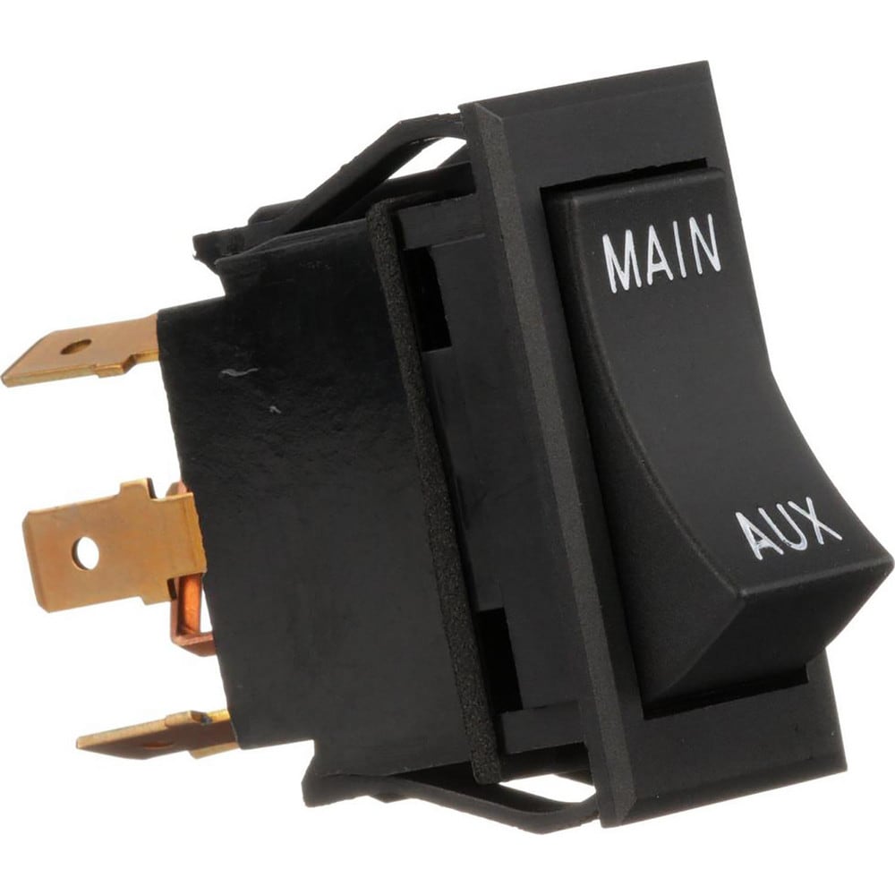 Automotive Switches; Switch Type: Rocker Switch; Number Of Connections: 6; Contact Form: DPDT; Sequence: Main-Aux; Amperage: 20; Voltage: 12; Color: Black; Actuator Type: Rocker