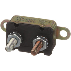 Automotive Circuit Breakers; Mount: 2-Hole; Power: 12; Circuit Breaker Type: Type I Circuit Breaker; Working Amperage: 30; Width (Decimal Inch - 4 Decimals): 1.56; Height: 0.69; Length (Decimal Inch - 4 Decimals): .79