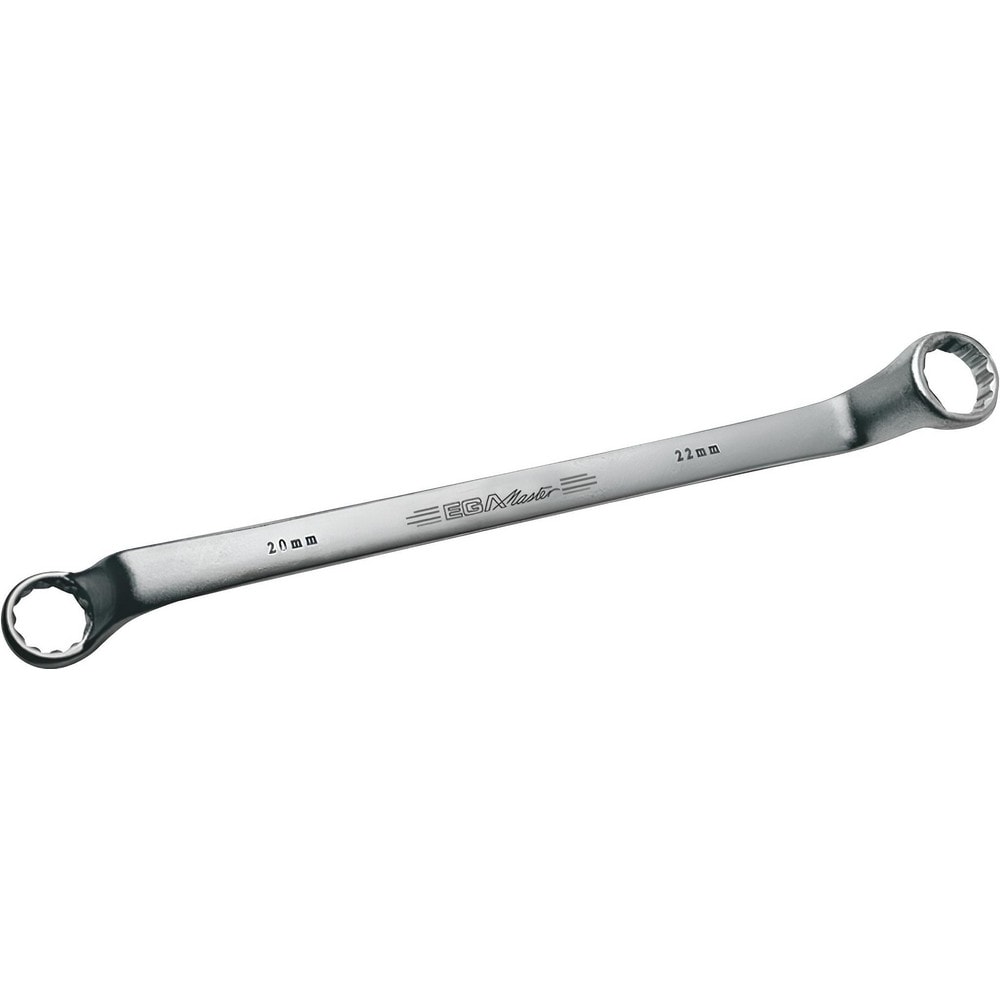 Offset Box End Wrench: 21 x 23 mm, 12 Point, Double End