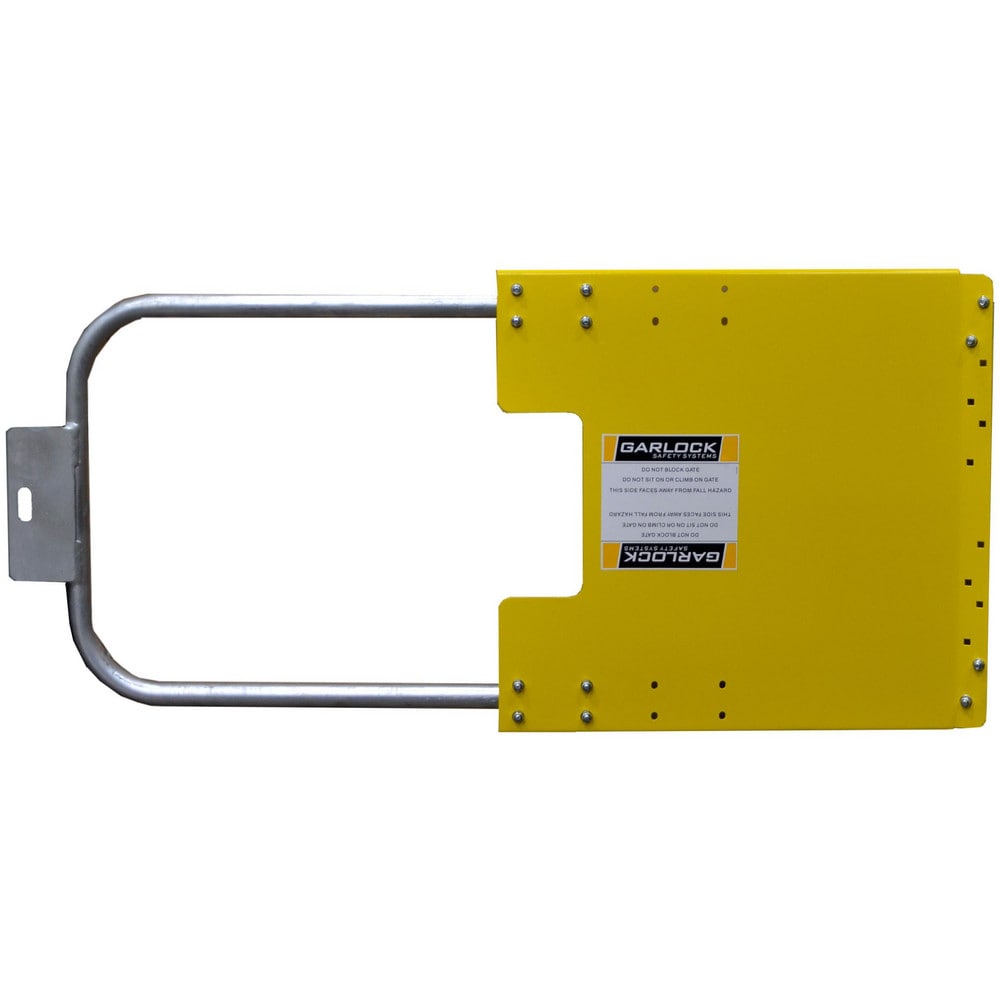 Rail Safety Gates; Opening Size: 17-48"; Material: Steel; Overall Width: 25 in; Width (Inch): 25; Self Closing: Yes; Color: Safety Yellow