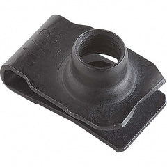 Clip On & Floating Nuts; 8-32X.025 25/PK STEEL U NUT