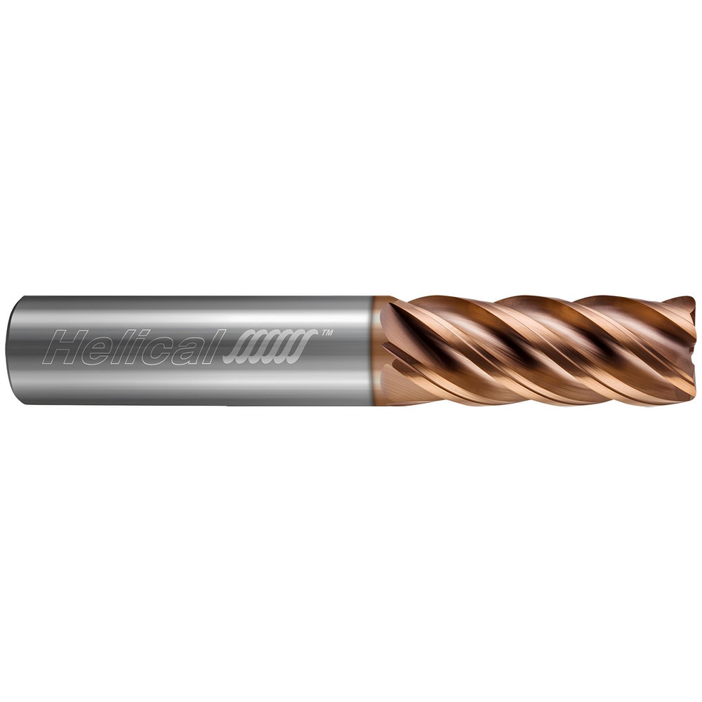 Corner Radius End Mill: 1/2" Dia, 1" LOC, 0.50 mm Radius, 3 Flute, Solid Carbide