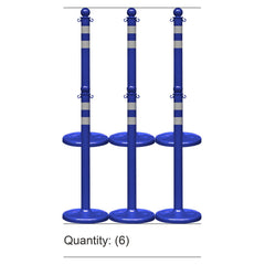 Pedestrian Barrier Kits; Chain Material: Polyethylene; Post Material: HDPE; Surface Pattern: Reflective; Chain Color: White; Post Color: White; Chain Trade Size: 8; Inside Link Length: 1.32 in; Inside Link Width: 0.47