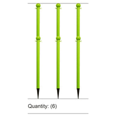 Pedestrian Barrier Kits; Chain Material: Polyethylene; Post Material: HDPE; Surface Pattern: Solid Color; Chain Color: Safety Green; Post Color: Safety Green; Chain Trade Size: 8; Inside Link Length: 1.32 in; Inside Link Width: 0.47