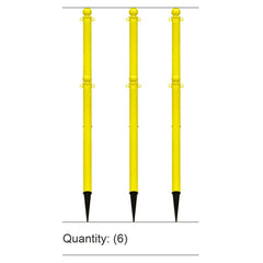 Pedestrian Barrier Kits; Chain Material: Polyethylene; Post Material: HDPE; Surface Pattern: Solid Color; Chain Color: Yellow; Post Color: Yellow; Chain Trade Size: 8; Inside Link Length: 1.32 in; Inside Link Width: 0.47