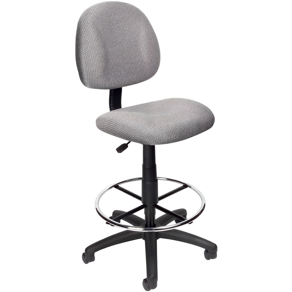 Adjustable Drafting Chair with Foot Ring: 25-1/2 to 30-1/2" Seat Height, 17 x 18-1/2" Seat