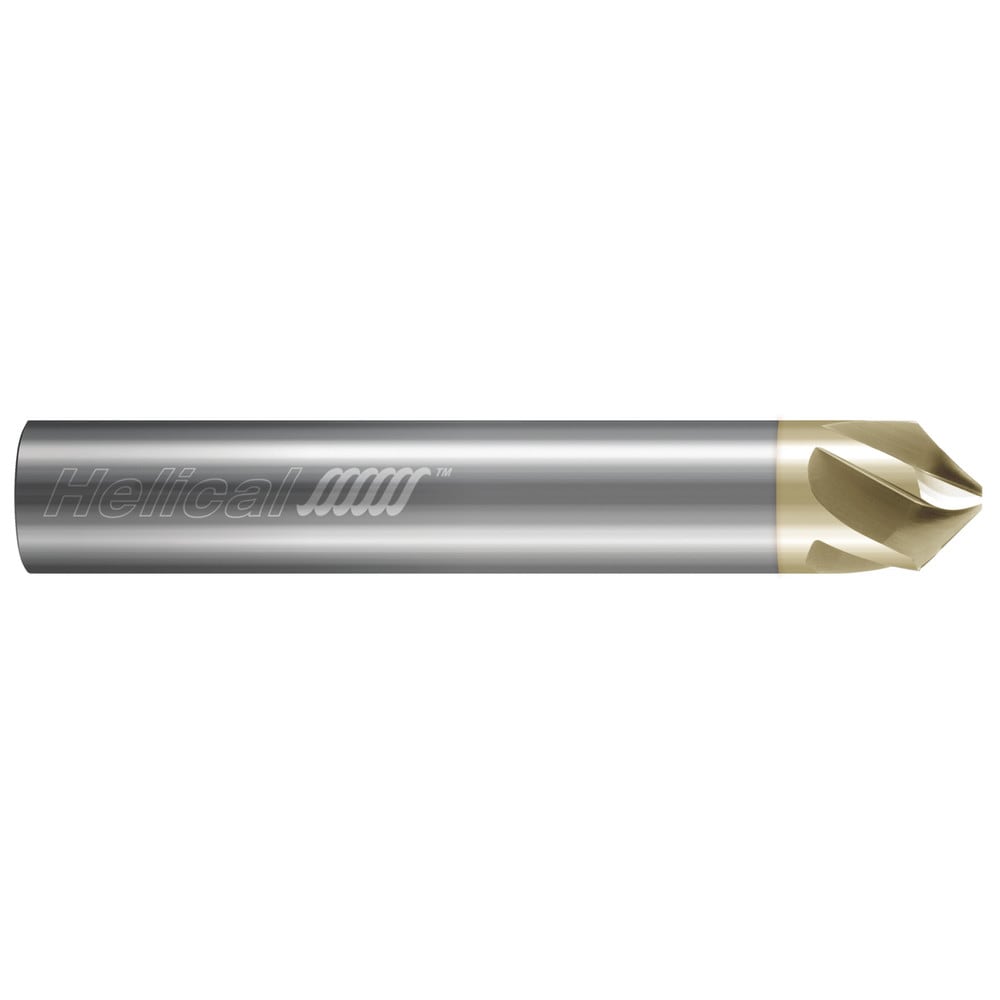 Chamfer Mill: 3/4" Dia, 3/4" Shank Dia, 100.00 deg, 5 Flute, Solid Carbide, Single End