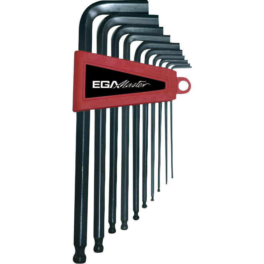 Hex Key Sets; Tool Type: Ballpoint Hexagonal Key; Handle Type: L-Handle; Hex Size Range (Inch): 1/16 - 3/8